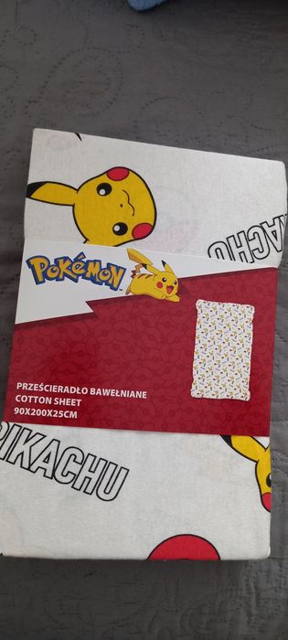 Zestaw pościel, koc i prześcieradło Pokemon