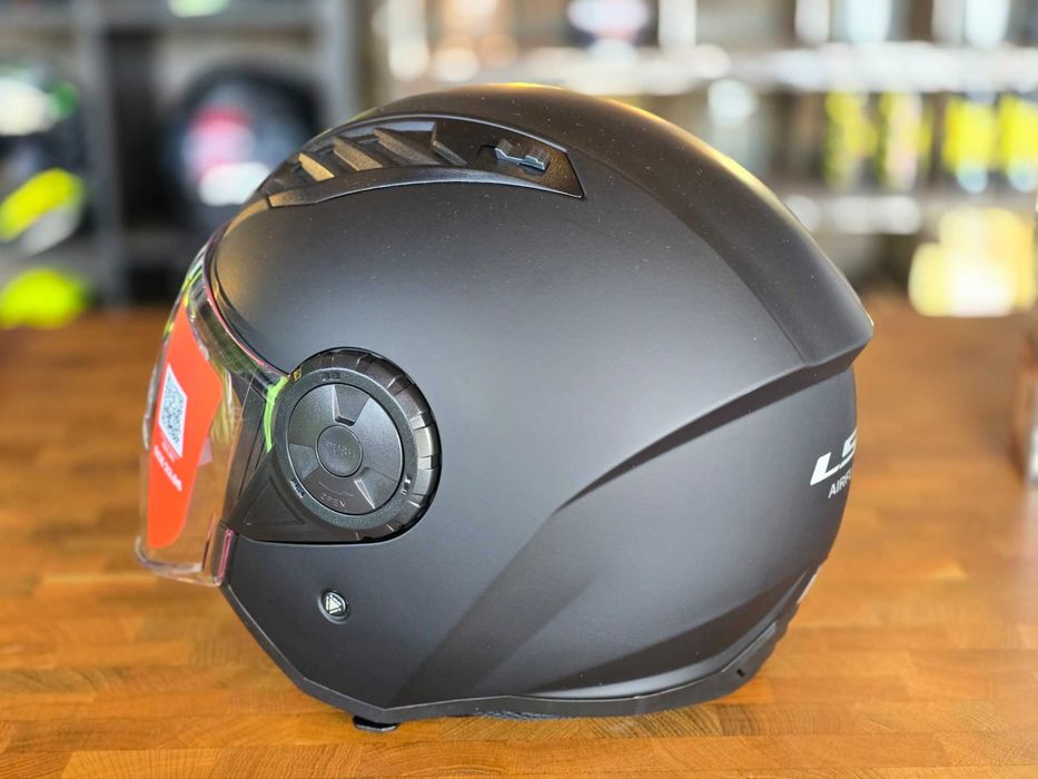 Kask otwarty na skuter choppera czarny mat ls2 airflow II