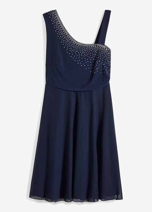 B.P.C granatowa sukienka z aplikacją ze szprosów ^44/46