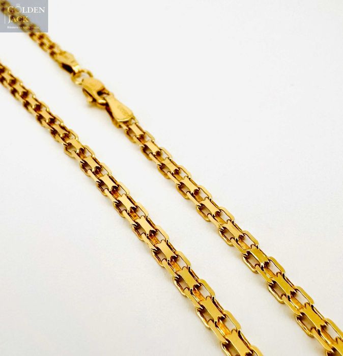 Złoty łańcuszek splot Bismark złoto pr. 585 waga 8 g długość 51 cm