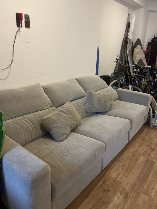 Sofa Cizento Grande Usado