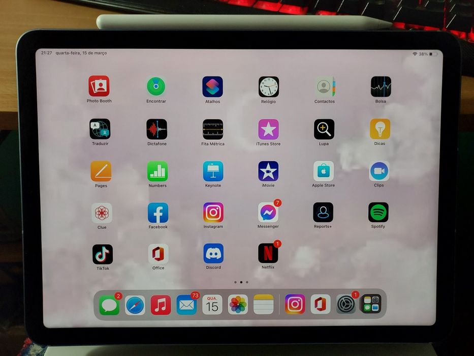 *NOVO iPad Air 64 GB Wi-Fi+Cellular Azul + teclado + caneta