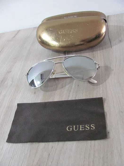 GUESS-Okulary PRZECIWSLONECZNE Damskie - GF0292 Aviator
