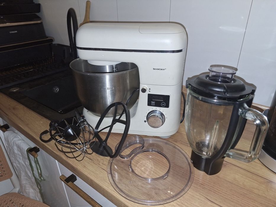 Mikser robot planetarny lidl 3w1 waga blender kremowy silvercrest
