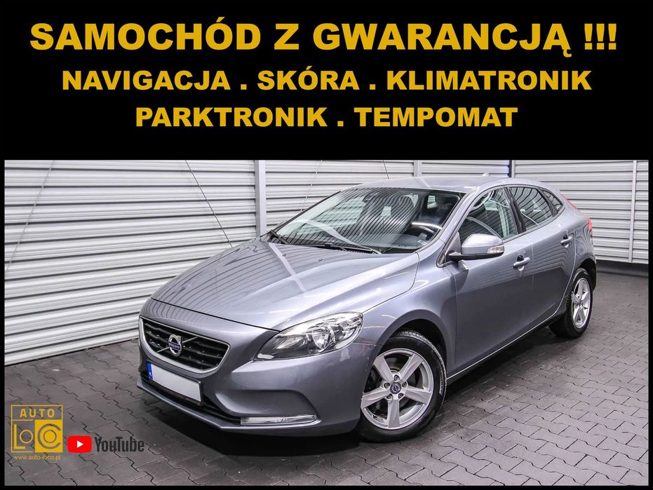 Volvo V40 SUMMUM + Navigacja + SKÓRA + KLimatronik + LEDy + 100% Bezwypadek