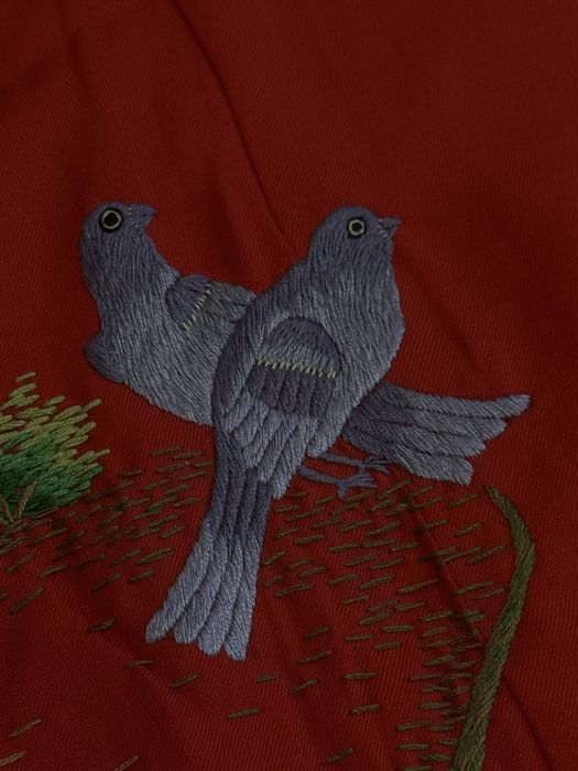 Двоспальне шовкове покривало з ручною вишивкою, комплект.