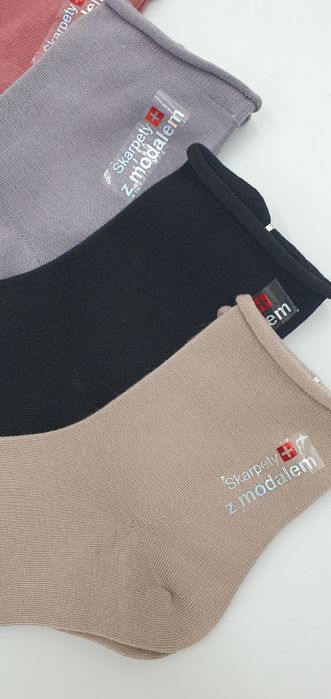 Skarpetki bezuciskowe z modalem bawełna modal 35-38 premium