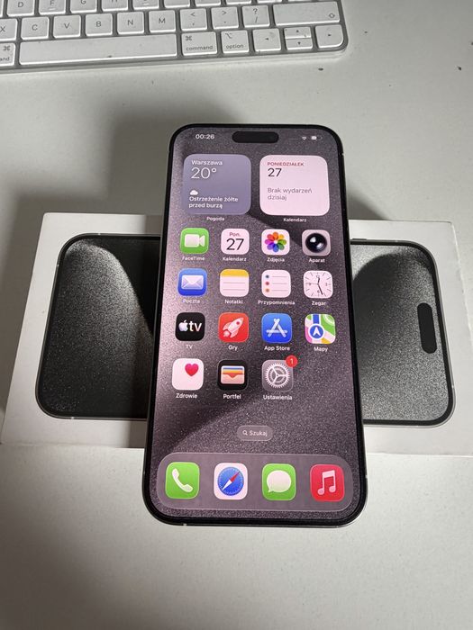 Bateria 95% iPhone 15 Pro Max 256gb White Titanium