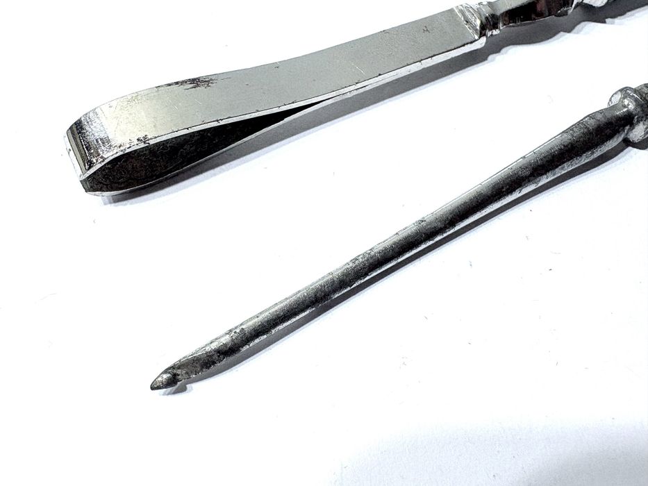 Lindissimo antigo conjunto de costura em prata portuguesa contrastada
