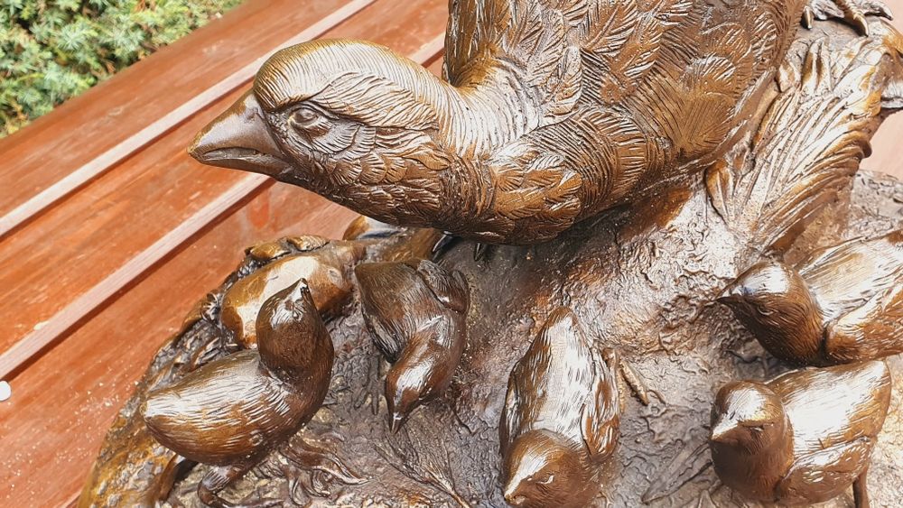 Figura z brązu rzeźba brąz myśliwska bażant prezent na święta