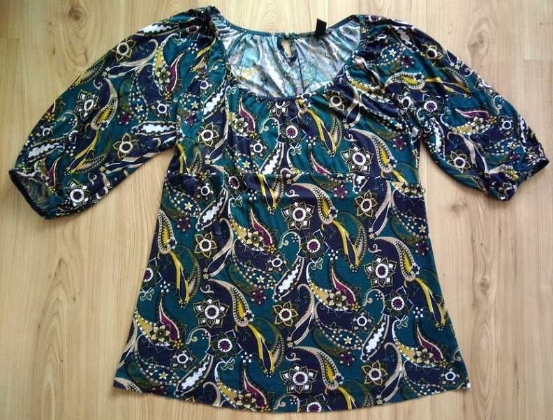 h&m mama wzorzysta ciążowa tunika XL