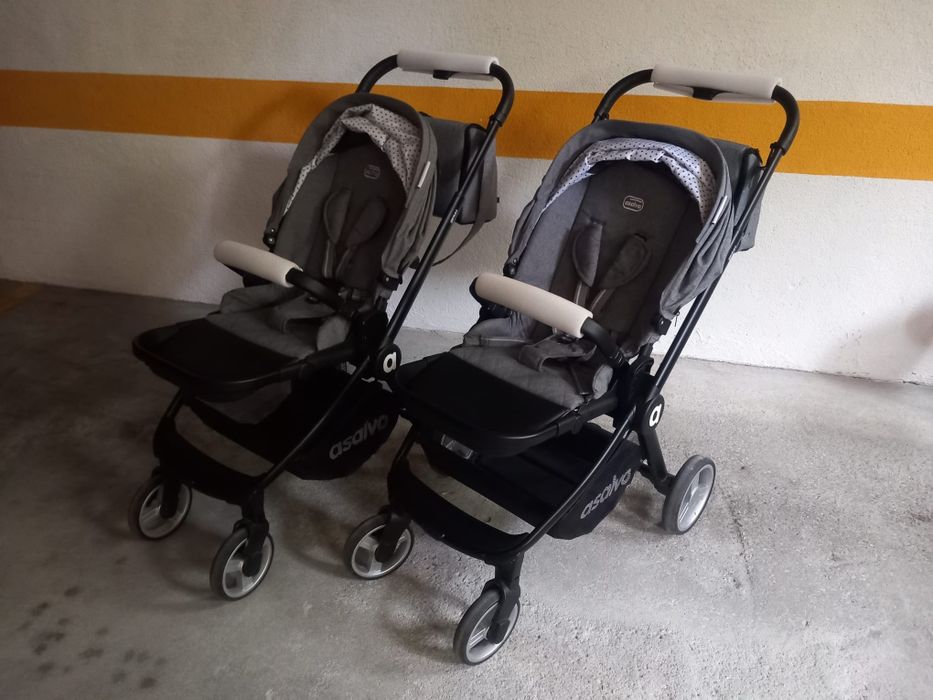 Conjunto de trio Asalvo  Carrinho Bebé, Alcofa e Cadeira e Isofix