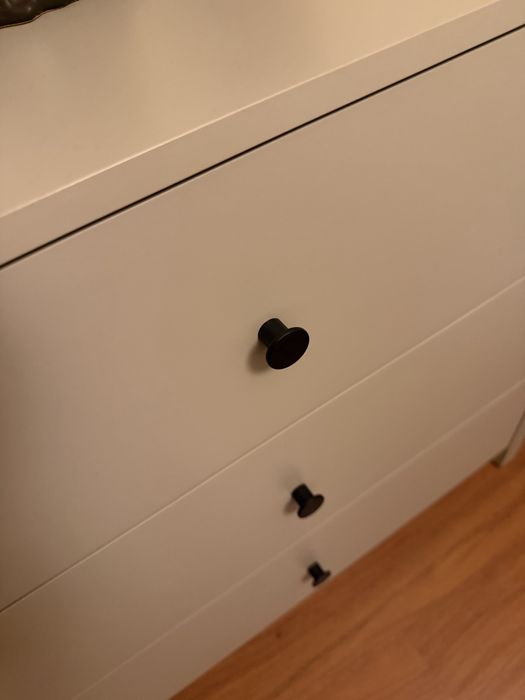 GURSKEN Cómodas c/3 gavetas, bege claro, 69×67 cm