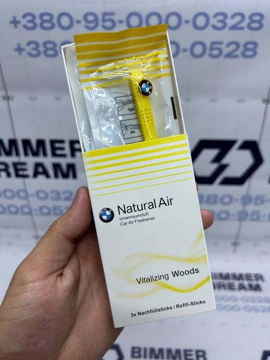 Ароматизатор BMW БМВ Natural Air Silver/Black/NEW  змінні картриджі