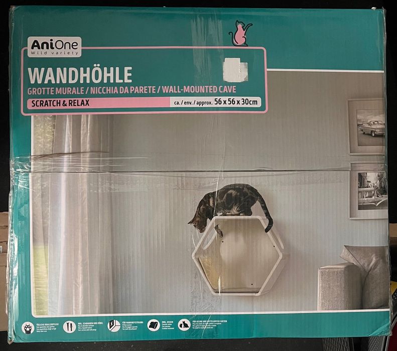 Półka budka legowisko AniOne wiszące dla kota