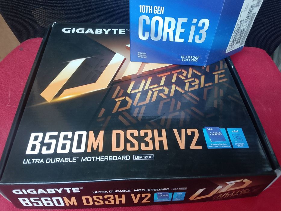 Zestaw komputerowy. Procesor I3 10100F + Płyta główna Gigabyte B560 Ds3h.