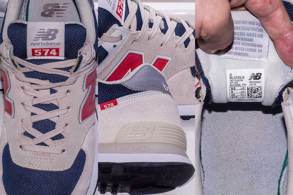 ‼️кросівки new balance 574 ML574SJ2 ms leather grey multi 42 р. оригінал