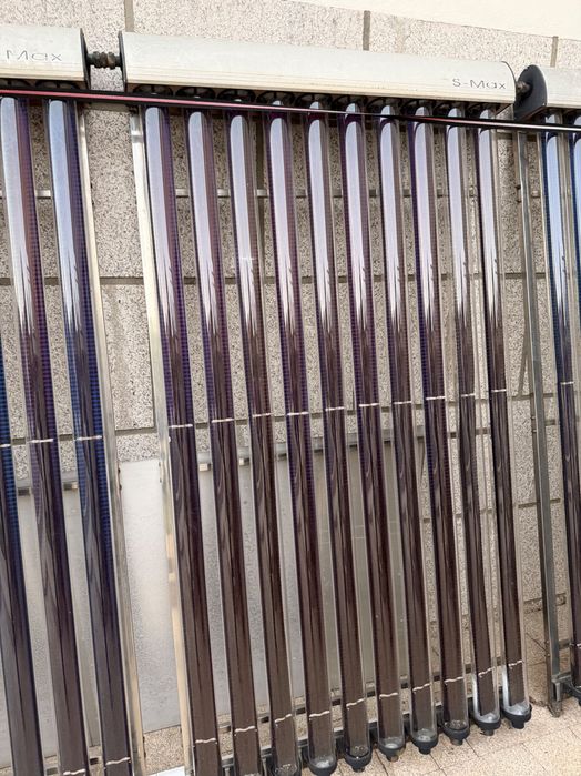 3 painéis solares térmicos de tubos de vácuo para aquecimento de água - aquecimento de piscinas