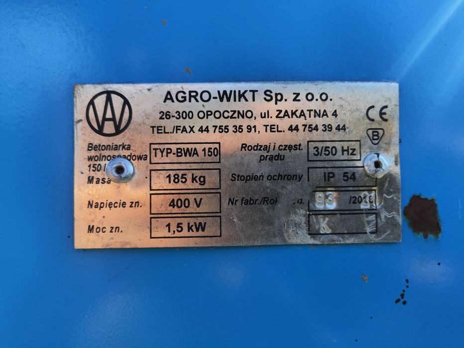 Betoniarka agro wikt Bwa-150