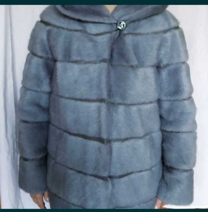 Полушубок-трансформер "Снежная королева", р.48-50