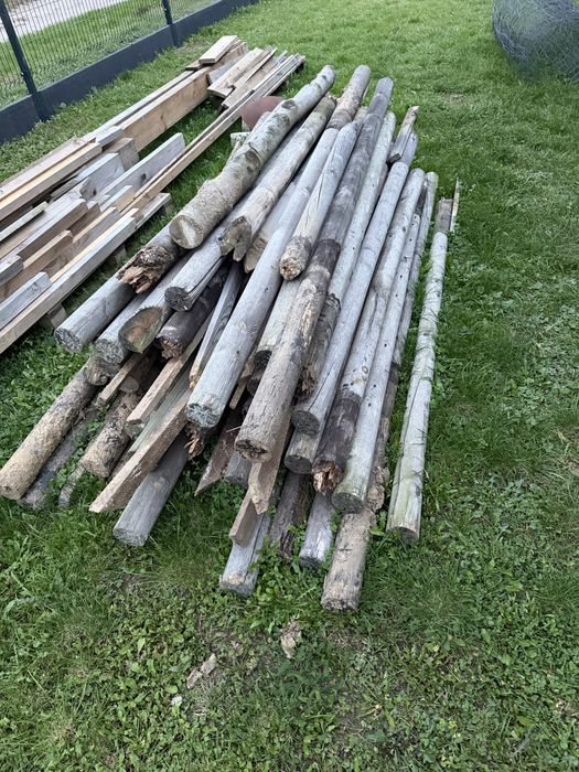 Płot tymczasowy ok 150 mb siatka leśna słupki brama