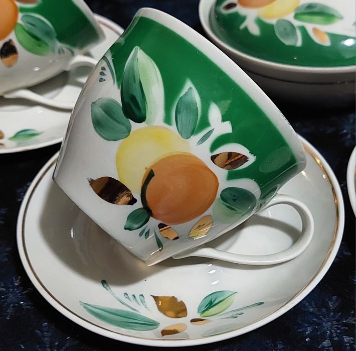 Сервиз чайный фарфоровый фарфор Полонное ссср роспись позолота