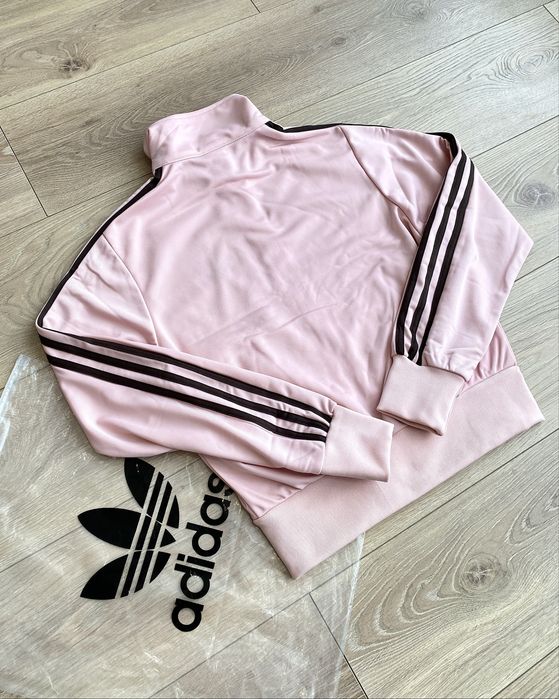 Кофта Adidas жіноча з начосом / Олімпійка Adidas рожева з начосом