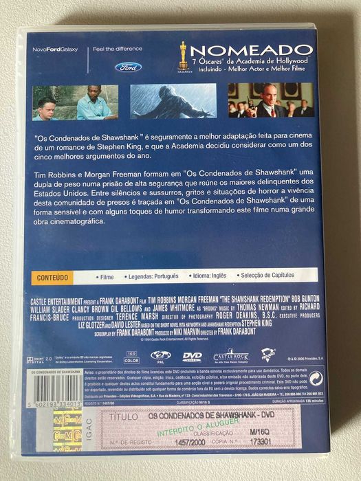 [DVD] Os Condenados de Shawshank (The Shawshank Redemption)