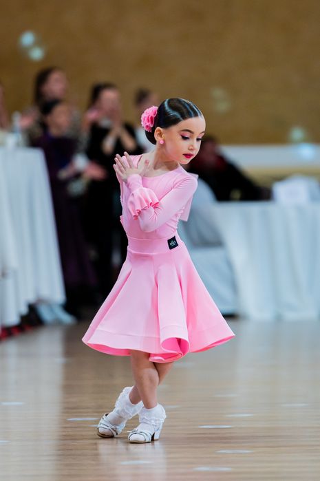 Сукня бейсік МІКА для бальних танців з 2 спідницями