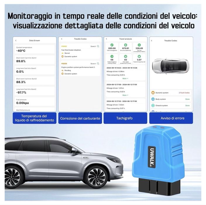 OBD2 Bluetooth Автомобільна діагностика OBD: 5.4 Bluetooth OBD2 сканер