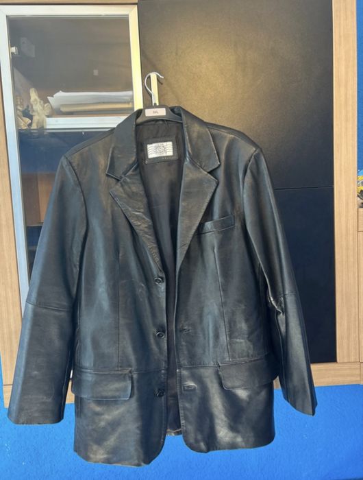 Skóra Męska Czarna