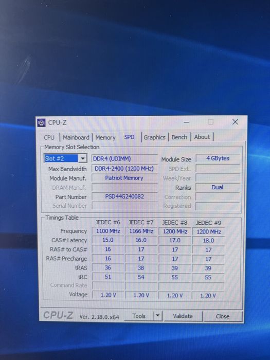 Оперативна памʼять PATRIOT 8GB DDR4 2400 MHz CL17