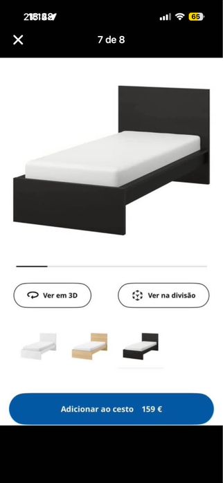 cama malm de solteiro