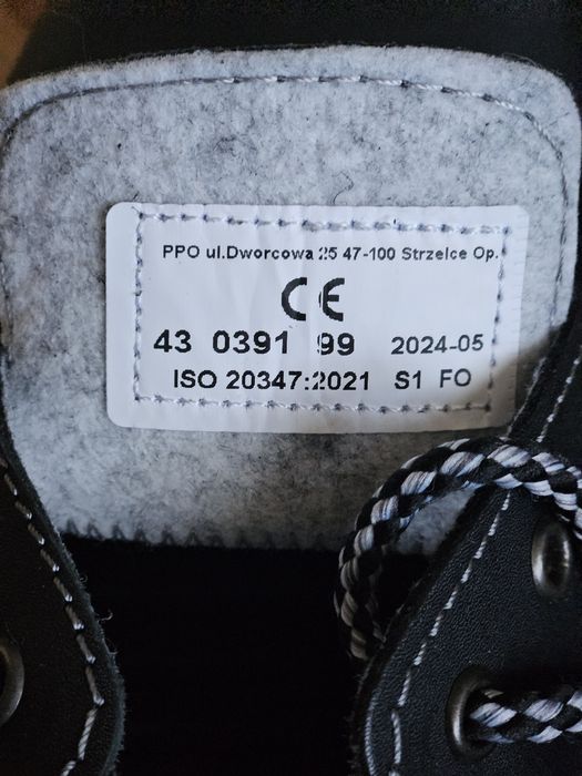 Półbuty robocze PPO. Rozmiar  43