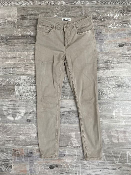 Spodnie legginsy Zara rozmiar M/L 38 szarobeżowe