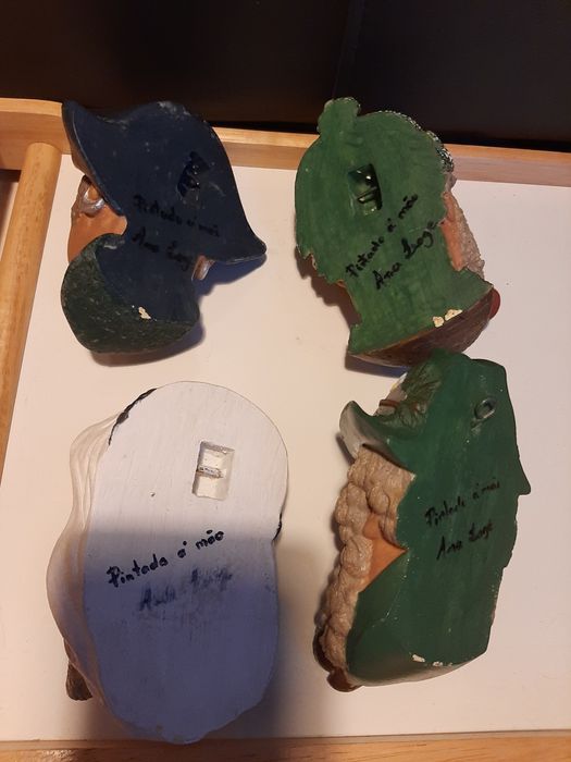 Busto cabeça gesso pirata marinheiro tiroles arabe pintado à  mão