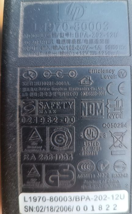 Зарядное устройство для ноутбука НР