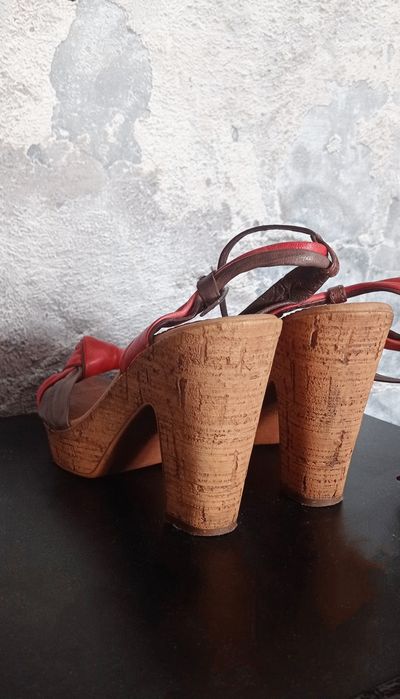 Sandały na lato Vanezia 37 38 na korku obcas