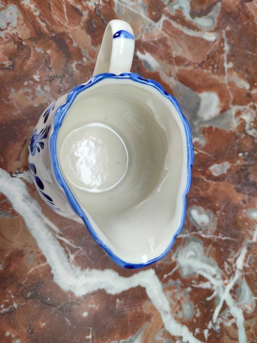 Ręcznie malowany duży mlecznik / dzbanuszek - 280 ml - Delft Blue