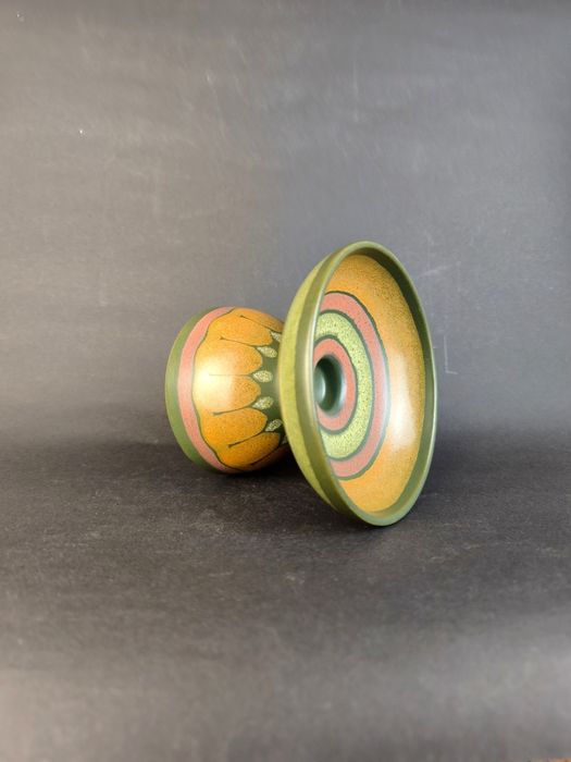 Duży ceramiczny świecznik lata 60 70 retro vintage