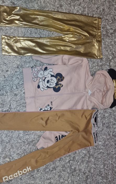 H&M, leginsy, bluza Myszka Miki, rozmiar 116