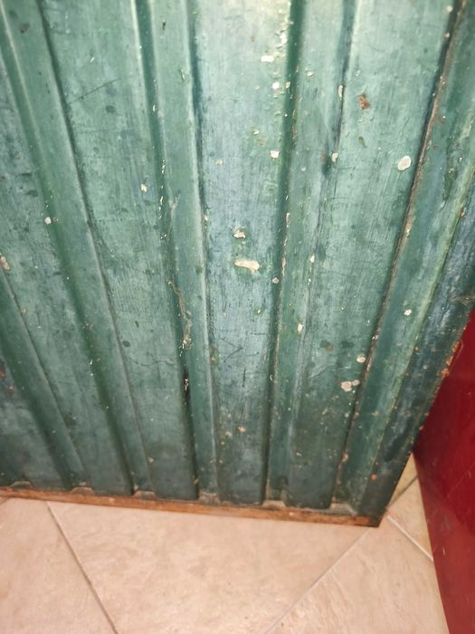 Porta em ferro verde