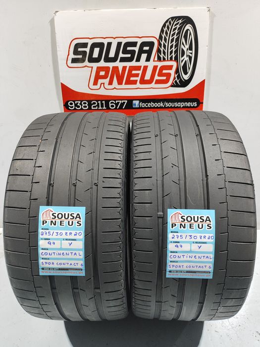2 pneus semi novos 275-30ZR20 Continental - Entrega grátis