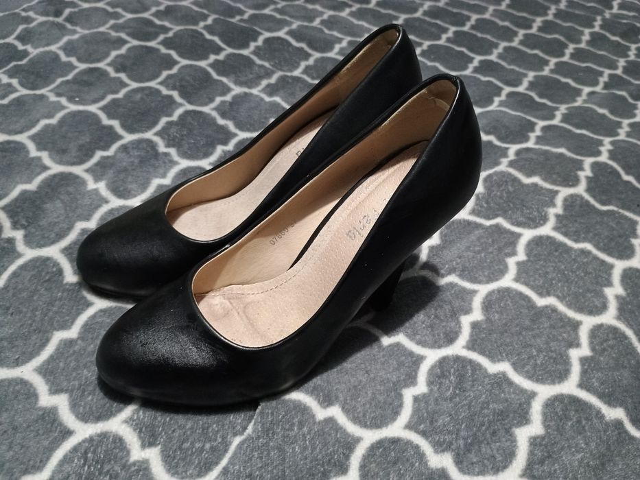 Botki szpilki czółenka damskie czarne obcas 11 cm r. 37