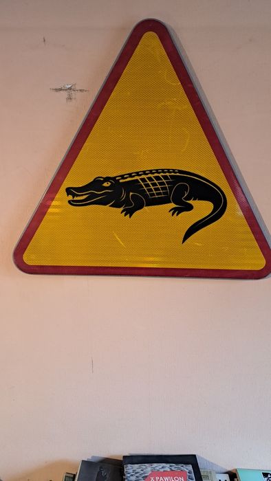 Znak ostrzegawczy KROKODYL
