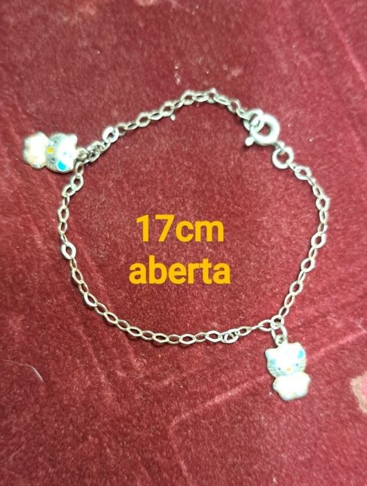 Pulseiras em prata  Hello Kitty..
