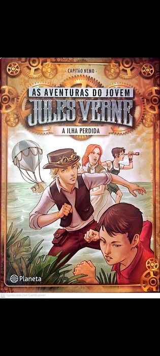 Livro "As Aventuras do Jovem Jules Verne - A ilha perdida"