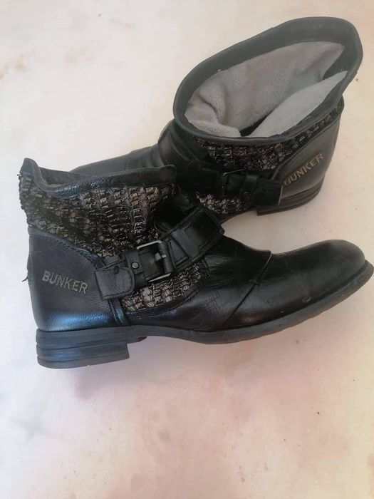 Botas pretas bunker,botas castanhas atrai