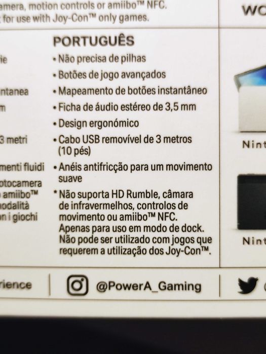 Comando PowerA Nintendo switch NOVO