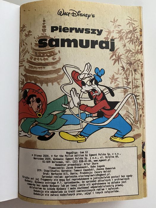 Komiks Mega Giga. Pierwszy samuraj Kaczor Donald